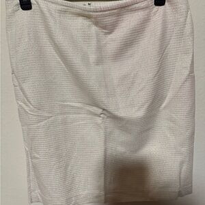 Elegant White and Gold Textured Skirt